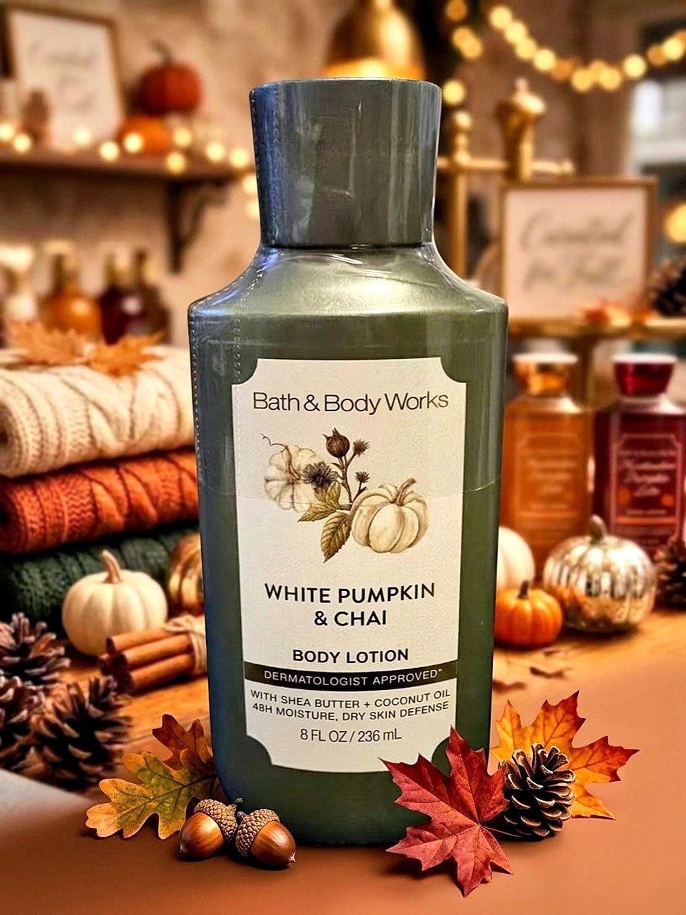 Bath & Body Works White Pumpkin & Chai Body Lotion 2026 Preserved Collection